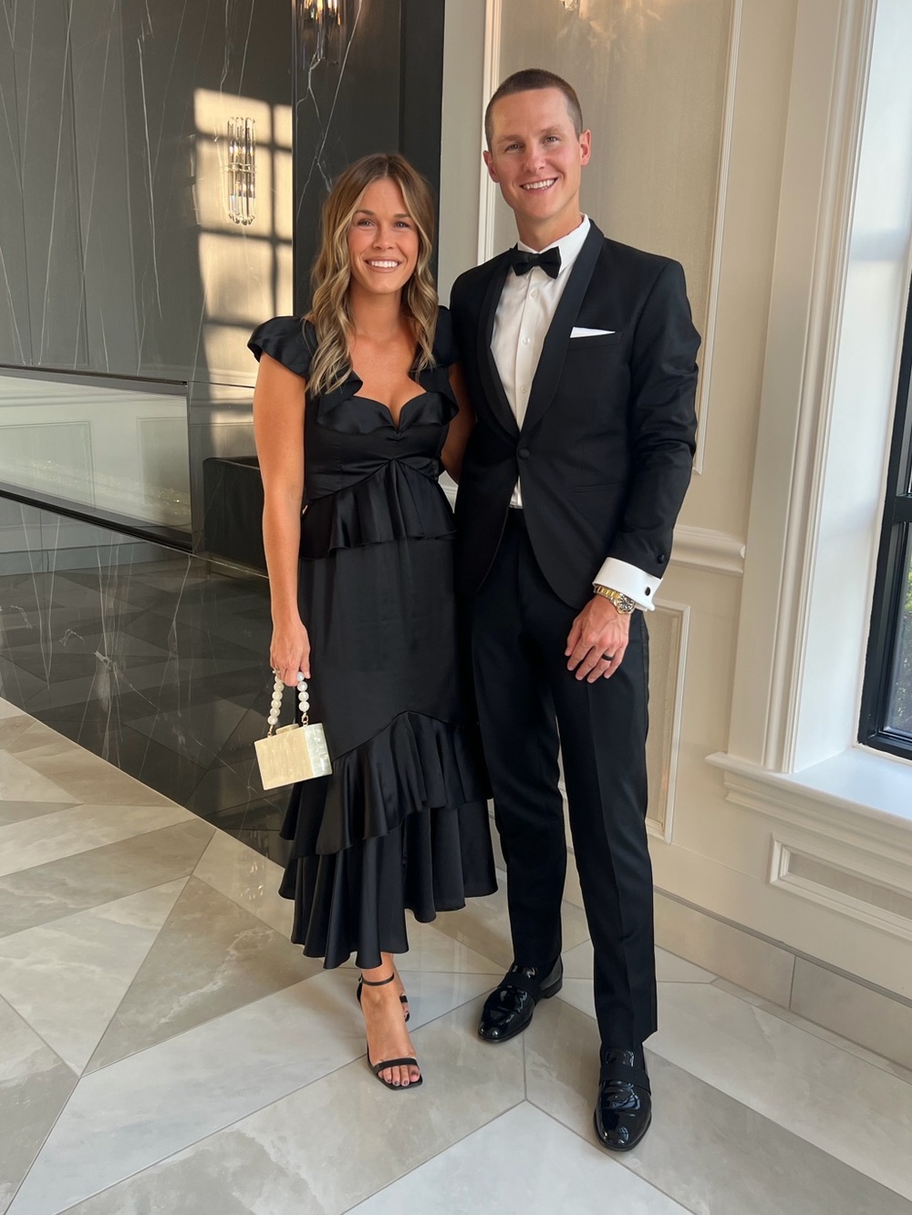 ShowMeYourMumu Black Ruffle Midi Dress